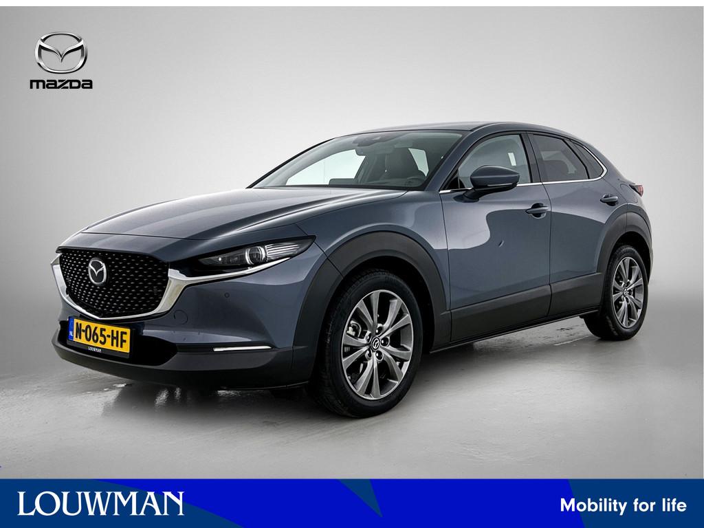 Mazda CX-30 2.0 e-SkyActiv-X M Hybrid Luxury / Camera / Lede, Auto's, Mazda, Gebruikt, SUV of Terreinwagen, Zilver of Grijs, 1430 kg