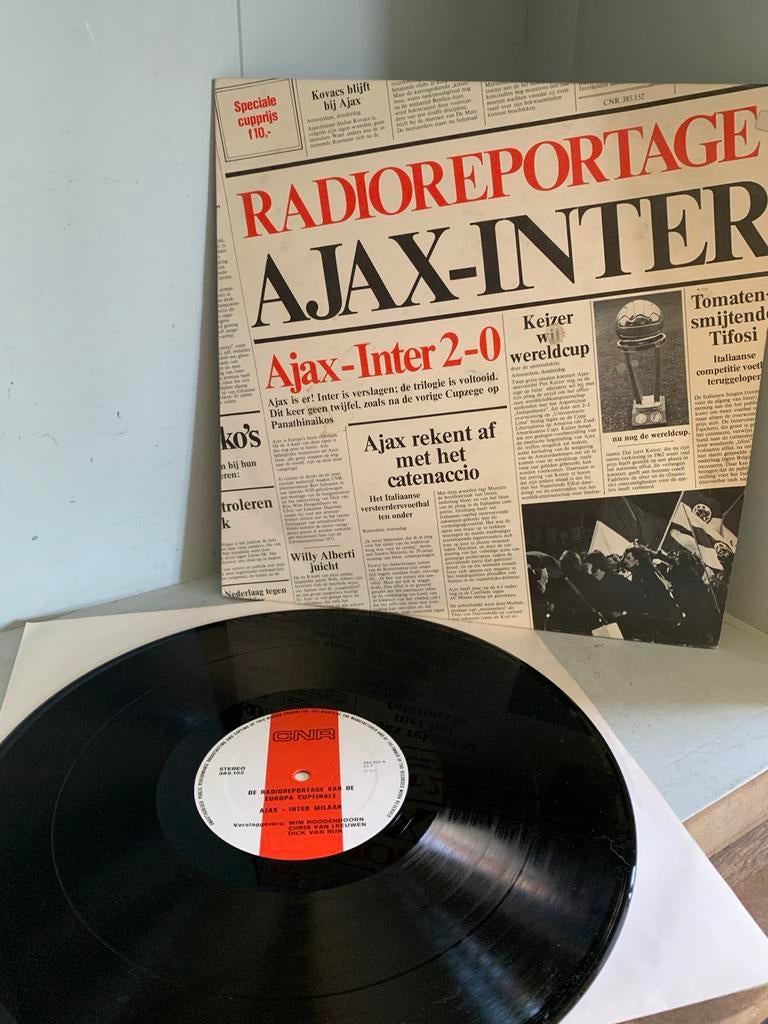 Zeldzame Radioreportage - Ajax-Inter 1972 LP -  Voetbal, Ophalen of Verzenden, 1970 - 1979, Gebruikt, 12 inch