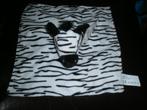 Wibra zebra doekje zwart wit gestreept 25x25 cm velours met, Kinderen en Baby's, Speelgoed | Knuffels en Pluche, Ophalen of Verzenden