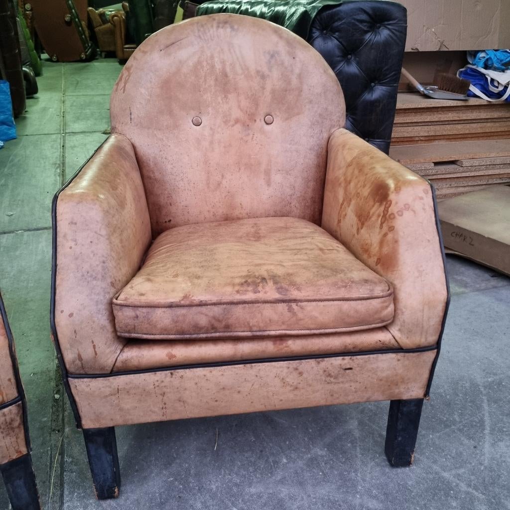 Set van 2 fauteuils Artistiek Bart van Bekhoven + BEZORGING, Huis en Inrichting, Fauteuils, Gebruikt, Art deco, ., Ophalen of Verzenden