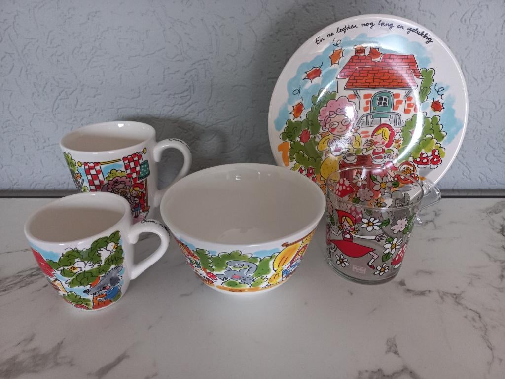 Blond Efteling Sprookjesbos Roodkapje 5-delig, Verzamelen, Efteling, Zo goed als nieuw, Overige typen, Ophalen of Verzenden