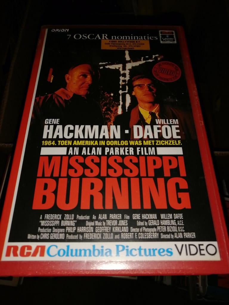 VHS ex-rental - Mississippi Burning, Vanaf 16 jaar, Ophalen of Verzenden, Gebruikt, Horror