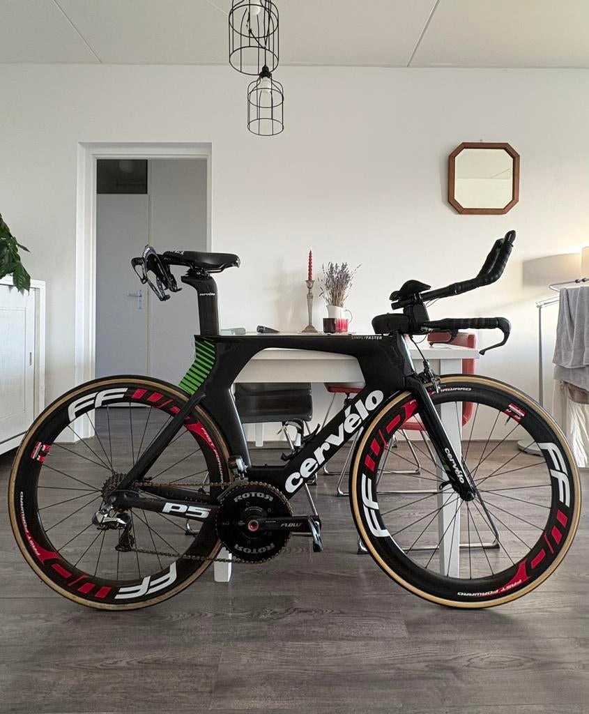 Cervélo P5 Tijdrit/Triatlon Fiets - Dura-Ace Di2 - Maat 54, 28 inch, Gebruikt, Meer dan 20 versnellingen, 53 tot 57 cm