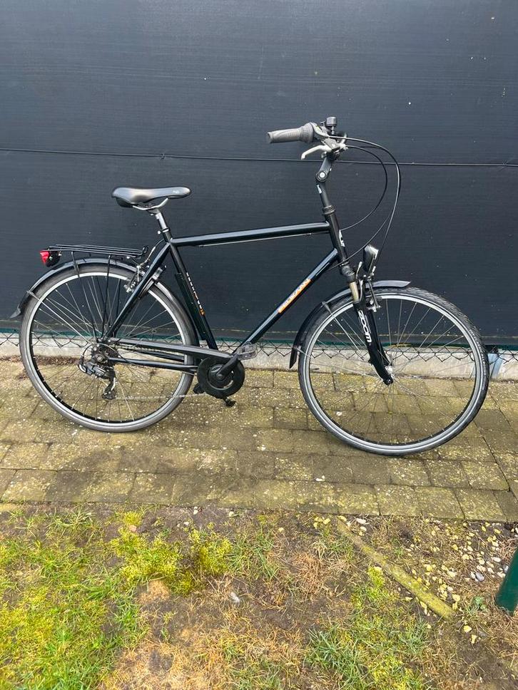 Pelikaan herenfiets met 7 versnellingen en verende voorvork, Fietsen en Brommers, Fietsen | Heren | Herenfietsen, Gebruikt, Overige merken