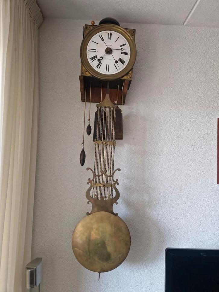 Franse antieke comtoise wandklok uit 1850, Antiek en Kunst, Antiek | Klokken, Ophalen