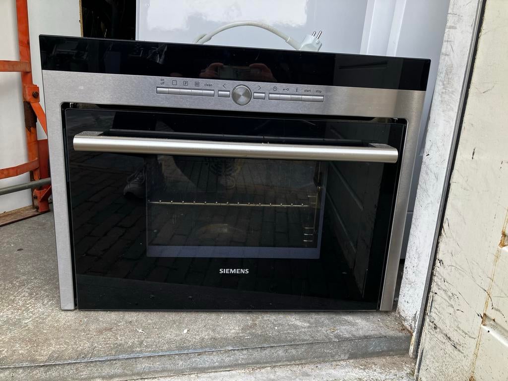 Siemens HB36D572 Inbouw compacte oven met stoomfunctie, Gebruikt, Oven, Stoom, Inbouw