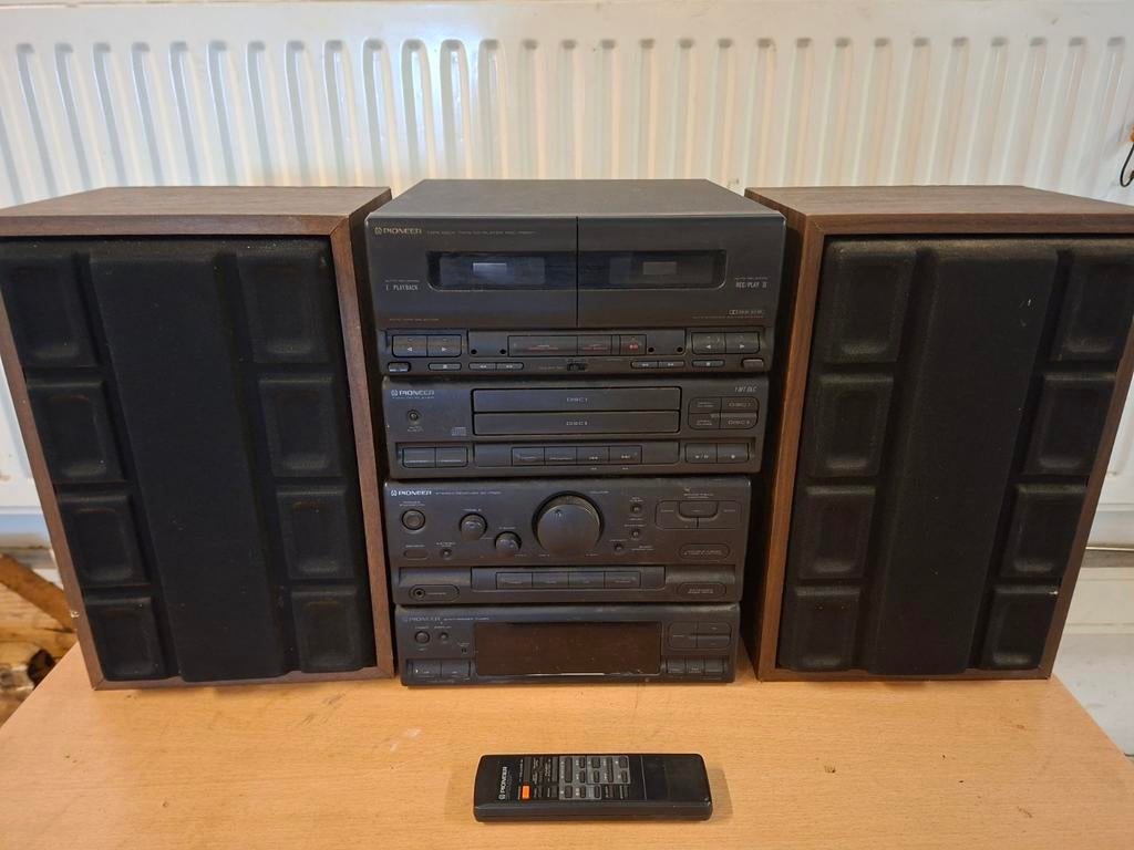 Pioneer Stereoset met Cassettedeck, CD-speler en Tuner, Gebruikt, Tuner of Radio, Pioneer, Losse componenten