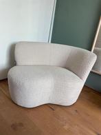 WOOOD Stone fauteuil / bankje bouclé crème (rechts), Ophalen, Eenpersoons, 75 tot 100 cm, Zo goed als nieuw