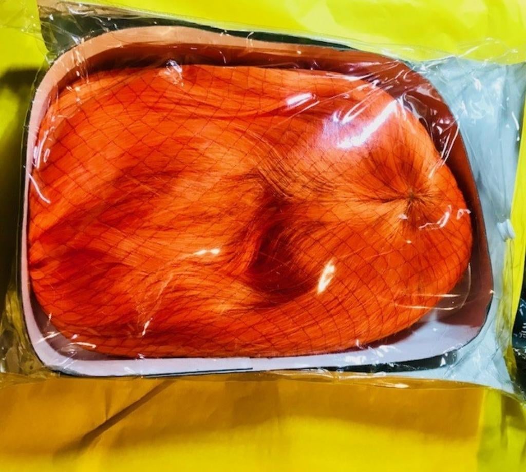 Korte oranje pruik, Ophalen of Verzenden