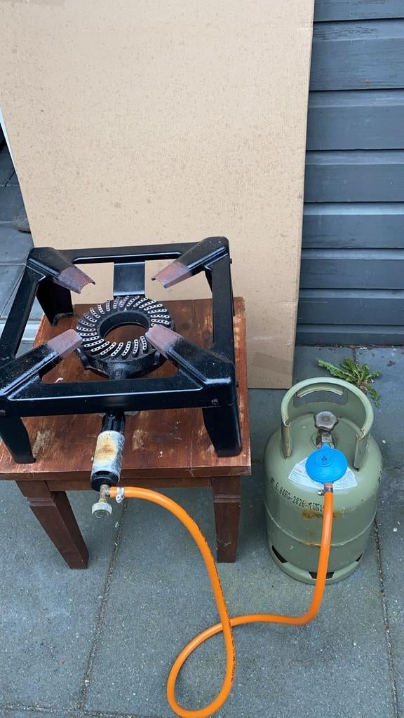 Gasfornuis met gasfles - Ideaal voor buiten koken, Ophalen, Gebruikt, Minder dan 85 cm, 3 kookzones of minder