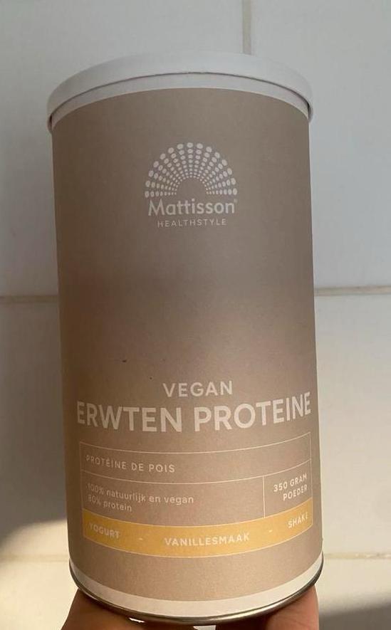 Mattisson vegan erwten proteïne vanille, Sport en Fitness, Gezondheidsproducten en Wellness, Ophalen of Verzenden, Zo goed als nieuw