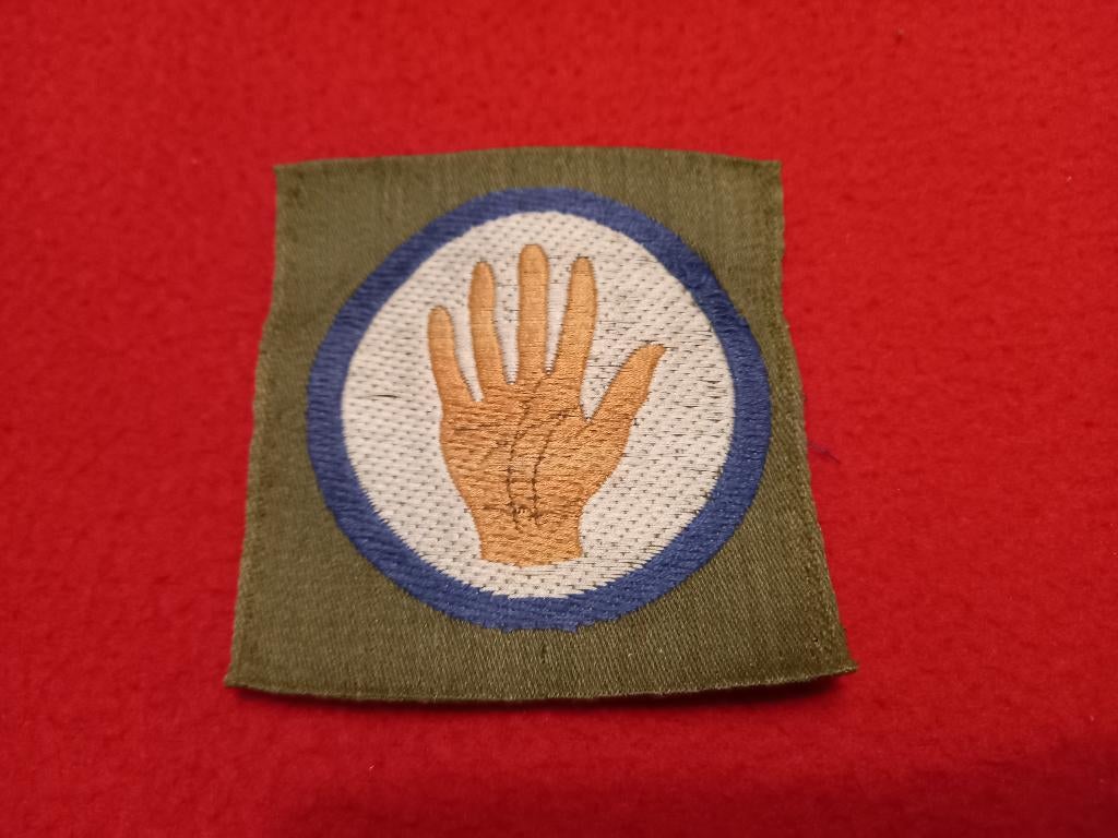 WO1 WOI WW1 WWI : US Schouder-Badge 93rd Infantry Division, Ophalen, Landmacht, Amerika, Embleem of Badge