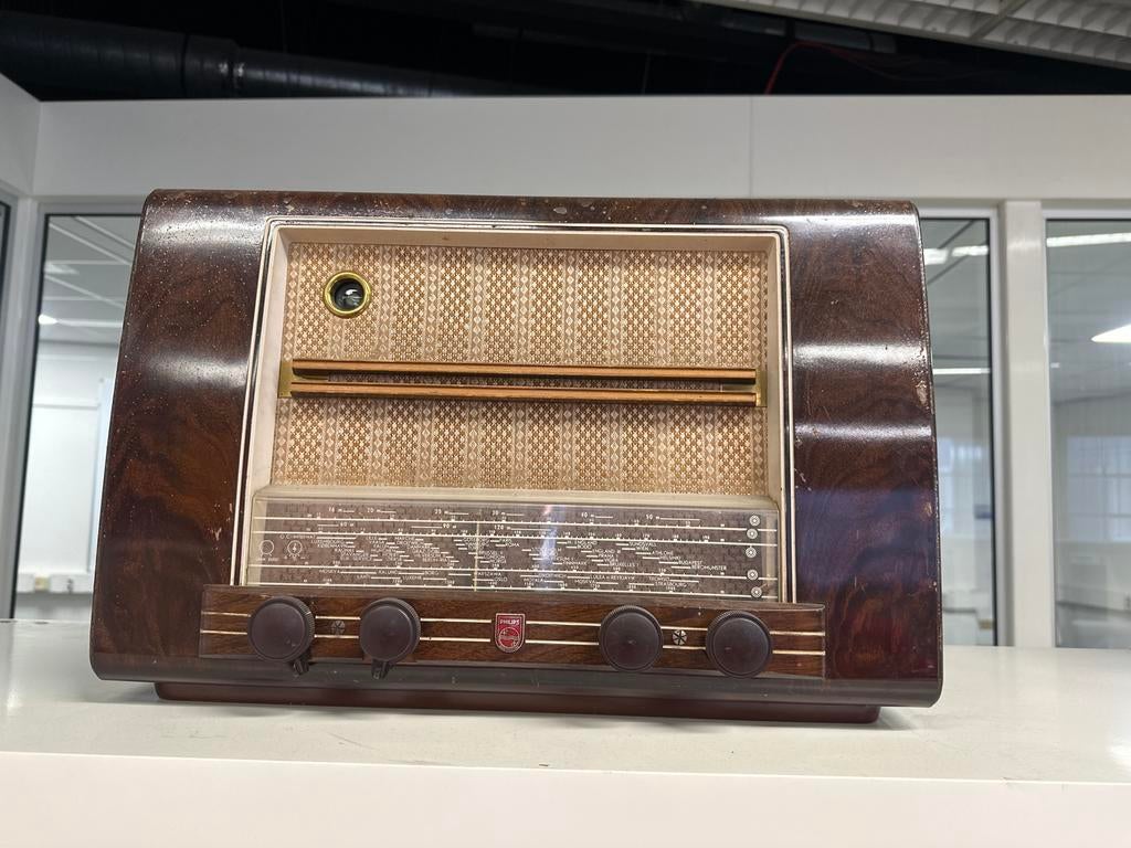 Vintage Philips buizenradio - Klassieke radio, Ophalen of Verzenden, Gebruikt, Radio