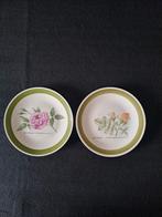 2 Porseleinen gebaksbordjes Rosier, P.J. Redouté, Ophalen of Verzenden, Porselein, Overige stijlen, Bord(en)