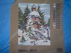 NIEUW, stramien, sneeuwlandschap 8014. Verkoop Ook DMC garen, Hobby en Vrije tijd, Borduren en Borduurmachines, Ophalen of Verzenden