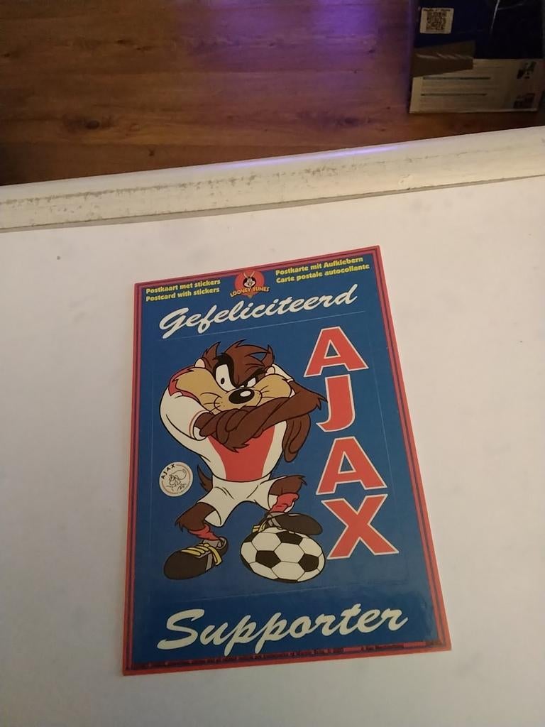 GEFELICITEERD. AJAX SUPPORTER, Ophalen of Verzenden, 1980 tot heden