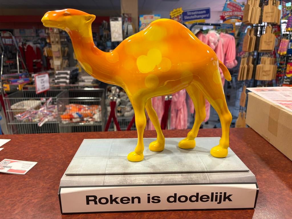 Uniek Geel Kameel Beeld - Decoratie, Ophalen, Zo goed als nieuw