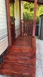 Mooie caravan opstap ong. 2/3 jaar oud, Tuin en Terras, Ophalen, Zo goed als nieuw, Hout