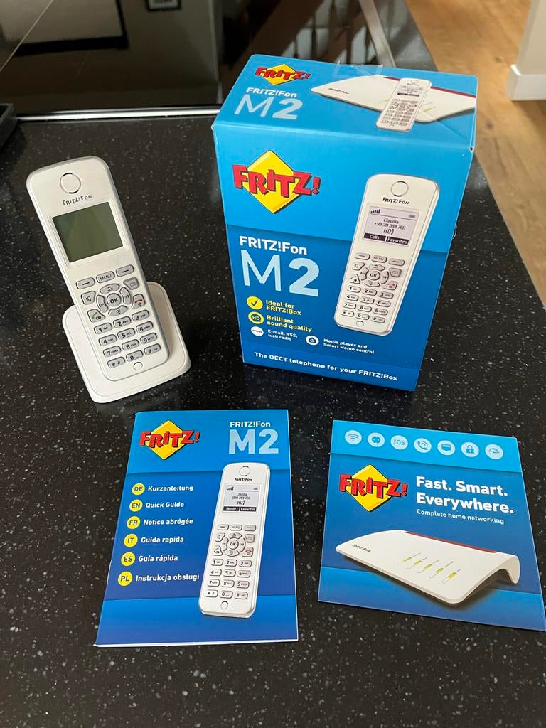 Fritz! Fon M2 Draadloze Telefoon - Perfect voor je Fritz!Box, Ophalen of Verzenden, Zo goed als nieuw, 1 handset, Stralingsarm