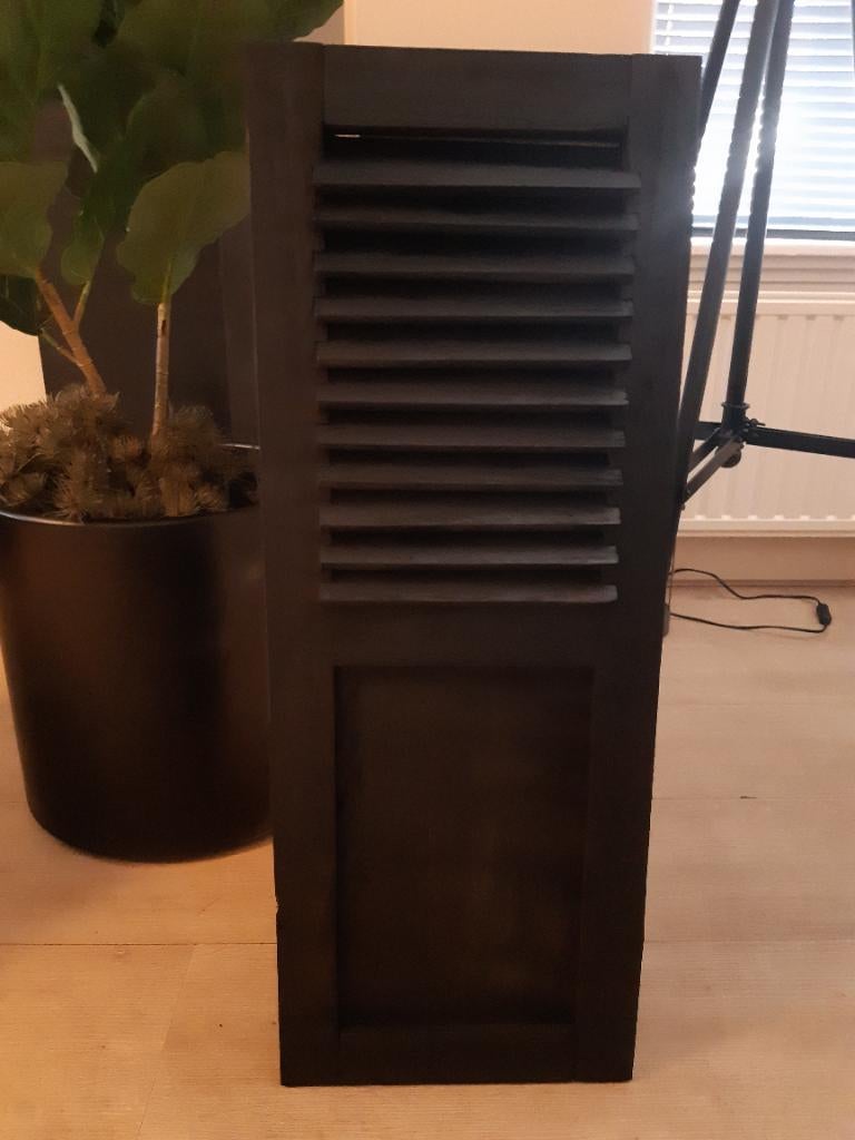 Zwart Louvredeurtje, Hout, Zwart, Nieuw, Ophalen of Verzenden