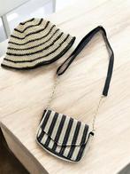 Primark dames hoed en schourtasje beige zwart strandhoed, Verzenden, Zo goed als nieuw, One size fits all, Hoed