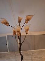Bronzen vloerlamp - zgan, Ophalen, Zo goed als nieuw, Glas, Modern