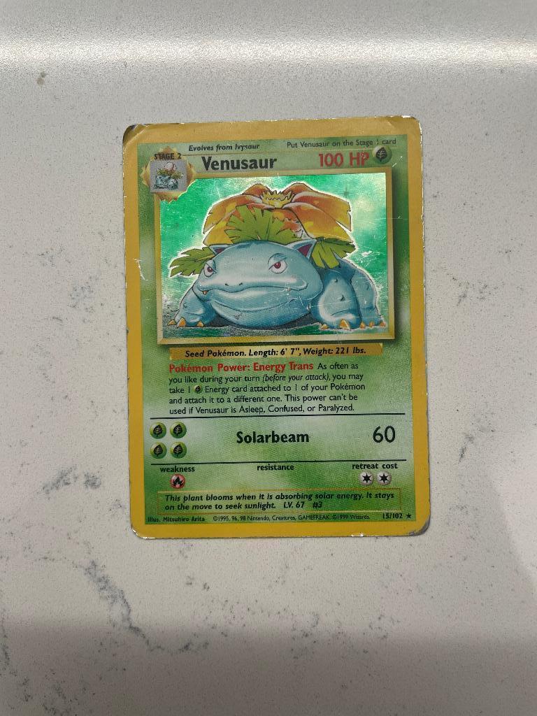 Venusaur base set, Ophalen of Verzenden, Zo goed als nieuw