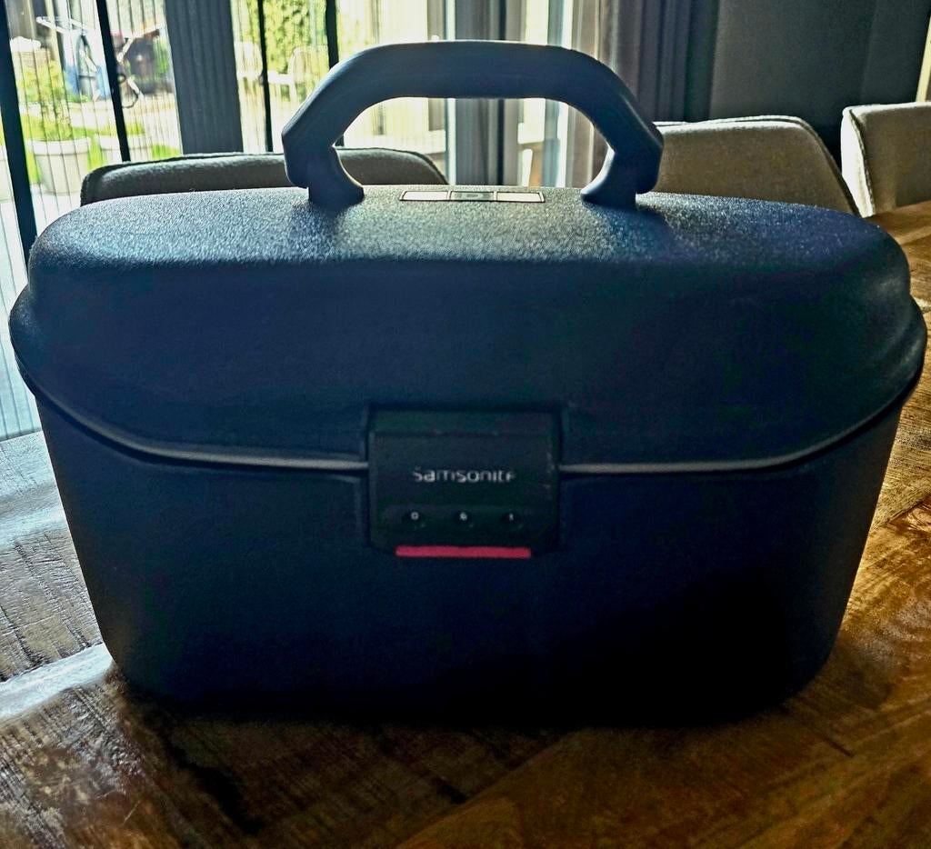 Samsonite beautycase, Ophalen, Gebruikt, Blauw, Met slot