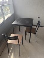 Table + chairs, Ophalen, Gebruikt, 50 tot 100 cm, Vierkant