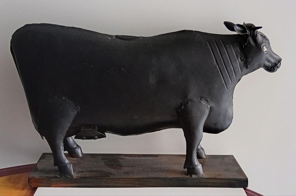 Grote Spaarpot Cash Cow Koe Stier Design Spaarvarken Metaal, Ophalen of Verzenden, Zo goed als nieuw, Steen, Aardewerk of Keramiek