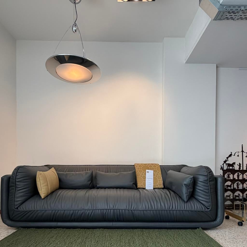 Leolux Lunetta bank 3,5 zits in Noli leder! NIEUW, Ophalen, Nieuw, 75 tot 100 cm, Leer