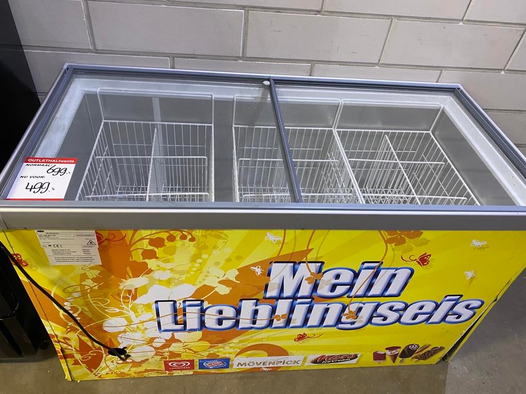 Vrieskist met glazen schuifdeksel - Ideaal voor ijs, Vrieskist, Minder dan 85 cm, -, -