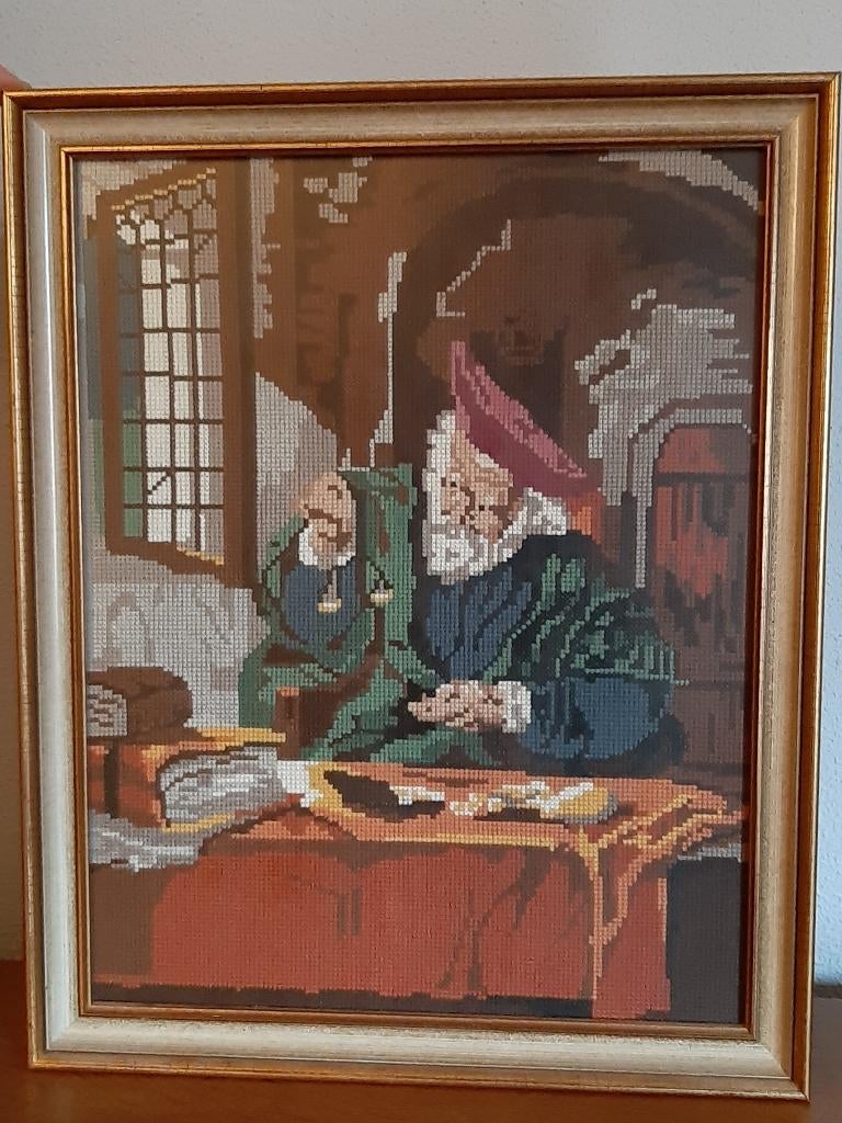 DE GOUDWEGER BORDUURWERK VAN SALOMON KONINCK Leerling van R, Ophalen of Verzenden, Zo goed als nieuw, Handborduren, Overige typen