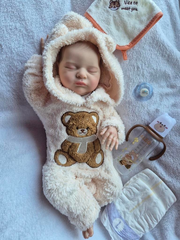 Prachtige realistische baby doll, Ophalen of Verzenden, Nieuw, Pop