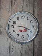 Mooie neon coca cola klok wandklok lamp, Ophalen of Verzenden, Gebruikt, Analoog, Wandklok