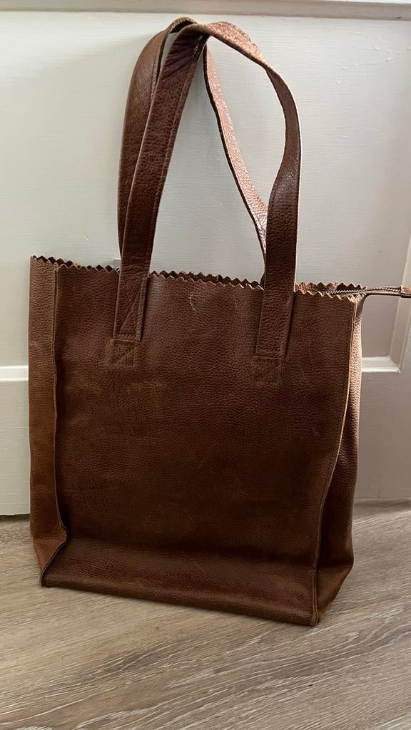 Nieuwe MyOmy The Paper Bag Cognac Lang Model, Ophalen of Verzenden, Nieuw, Bruin, Shopper