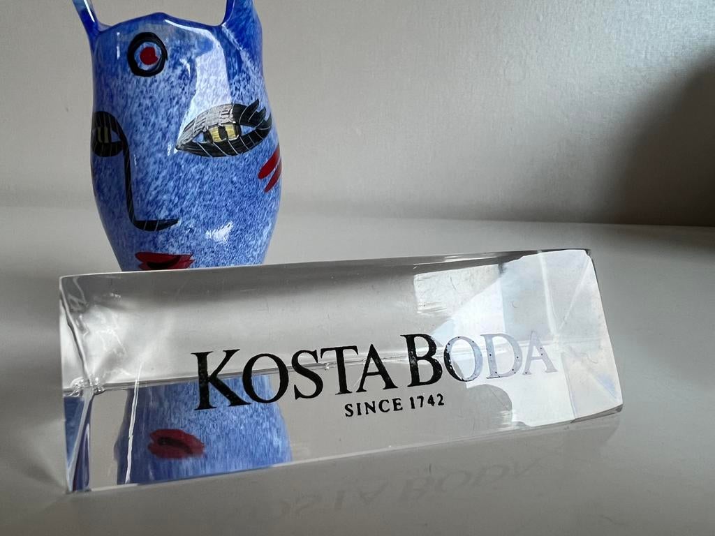 Zweeds Kosta Boda Glazen Display Reclame Object Paperweight, Ophalen of Verzenden