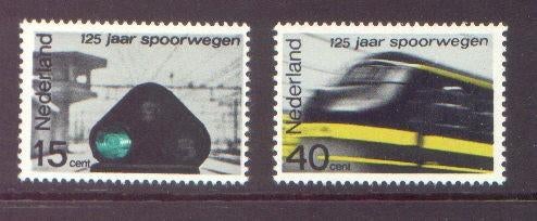 Nederland 1964 818/819 Spoorwegjubileum, Postfris, Ophalen of Verzenden, Na 1940, Postfris