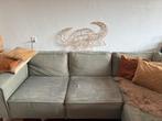 Hoekbank Groen/Grijs Stof, Huis en Inrichting, Banken | Bankstellen, Ophalen, 250 tot 300 cm, Gebruikt, 100 tot 125 cm