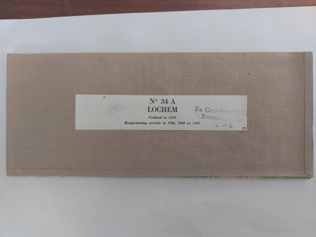 34A Stafkaart op linnen 1955 Lochem - Zwiep Larensche Veld, Ophalen of Verzenden, 1800 tot 2000, Nederland, Departement van Defensie