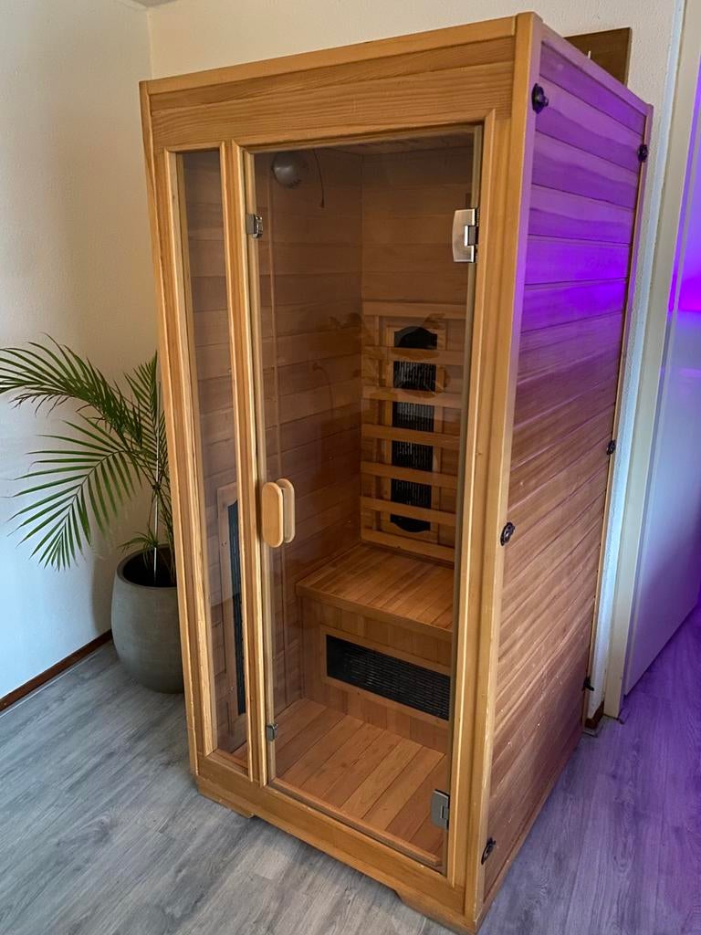 Infrarood sauna 1 persoons, Ophalen, Zo goed als nieuw, Complete sauna