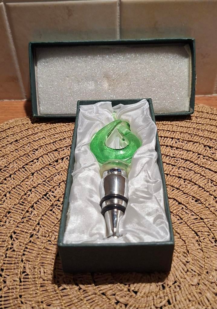 Murano glas wijnstopper, in originele verpakking, Ophalen of Verzenden