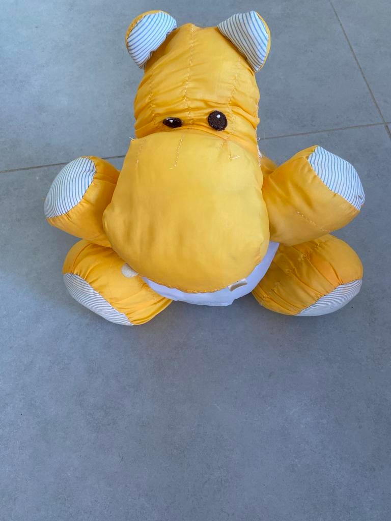 Gele Nijlpaard Knuffel - Zacht en Speels, Gebruikt, Overige merken, Overige typen, Ophalen of Verzenden