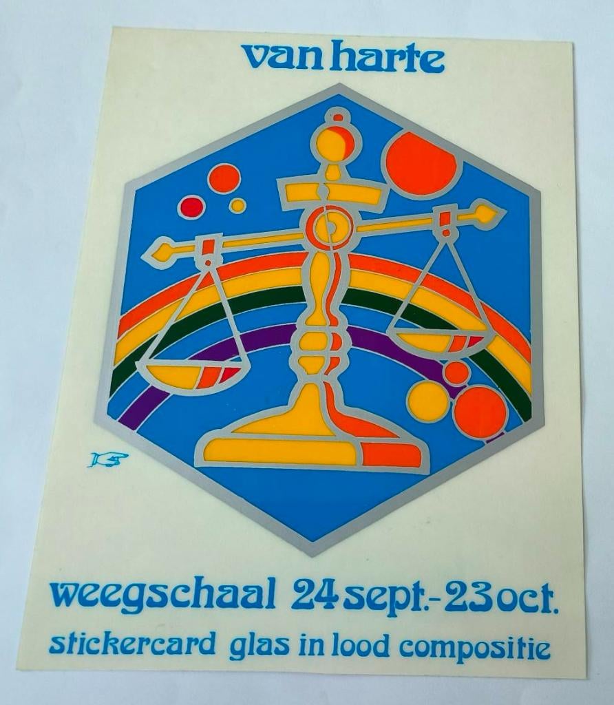 Sticker Van Harte (Weegschaal), Verzamelen, Ophalen of Verzenden, Zo goed als nieuw, Overige typen