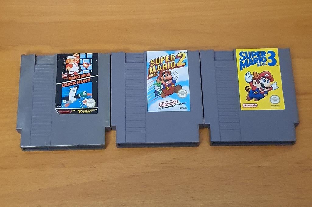 NES | 3x Super Mario Bros Deel 1,2 en 3, Spelcomputers en Games, Games | Nintendo NES, Avontuur en Actie, Gebruikt, 1 speler, Ophalen of Verzenden