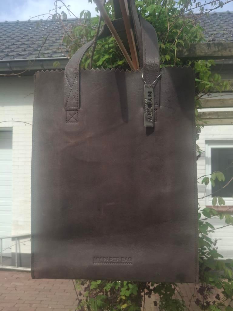 My Paperbag tas Myomy, Ophalen of Verzenden, Zo goed als nieuw, Grijs, Handtas