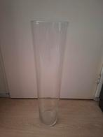 Hoge glazen vaas, Huis en Inrichting, Woonaccessoires | Vazen, Ophalen, Wit, 75 cm of meer, Glas