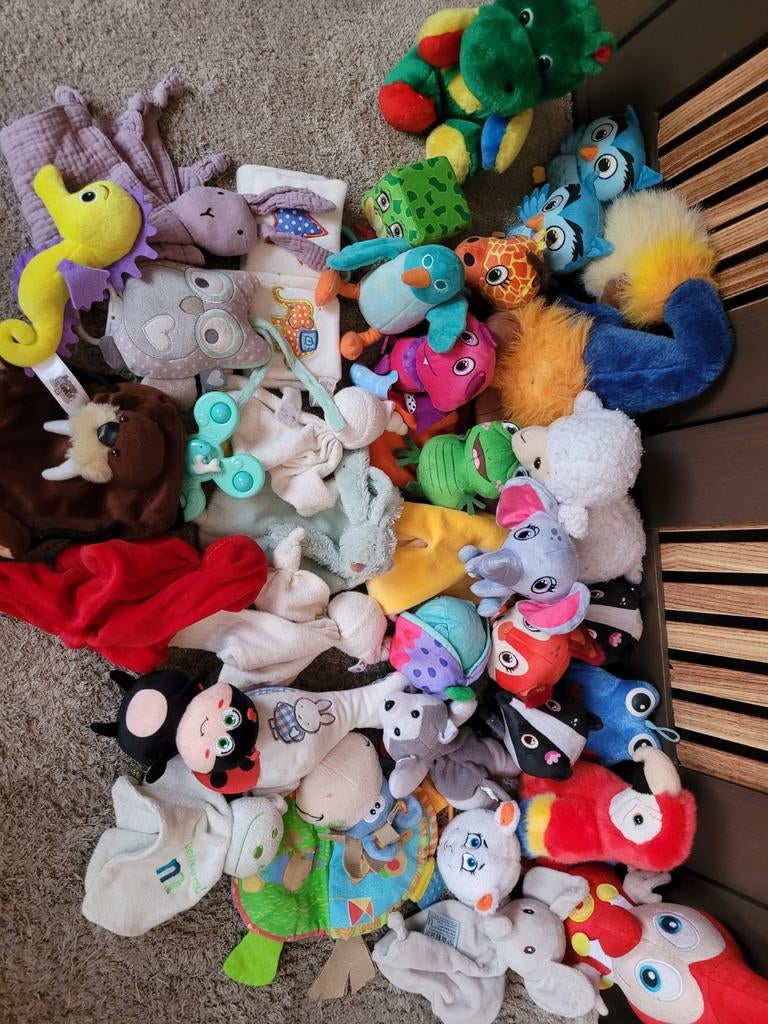 Grote verzameling knuffels en knuffeldoekjes, Gebruikt, Overige merken, Overige karakters, Overige typen