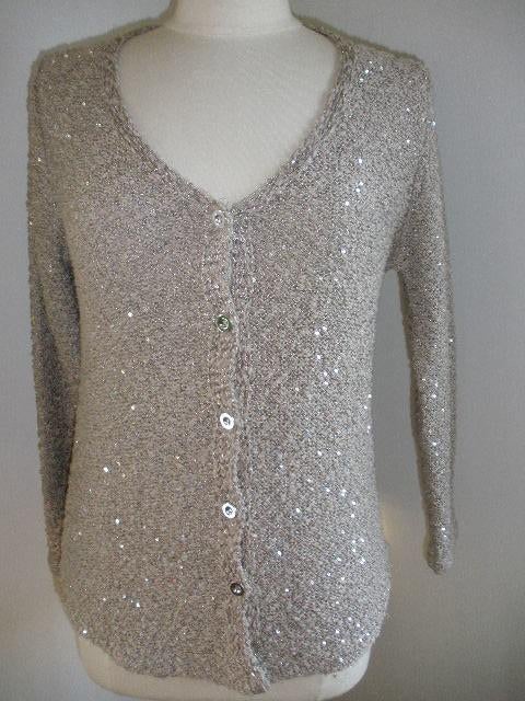JUBYLEE vest zand met pailletten maat M, Maat 38/40 (M), Beige, Ophalen of Verzenden, Zo goed als nieuw