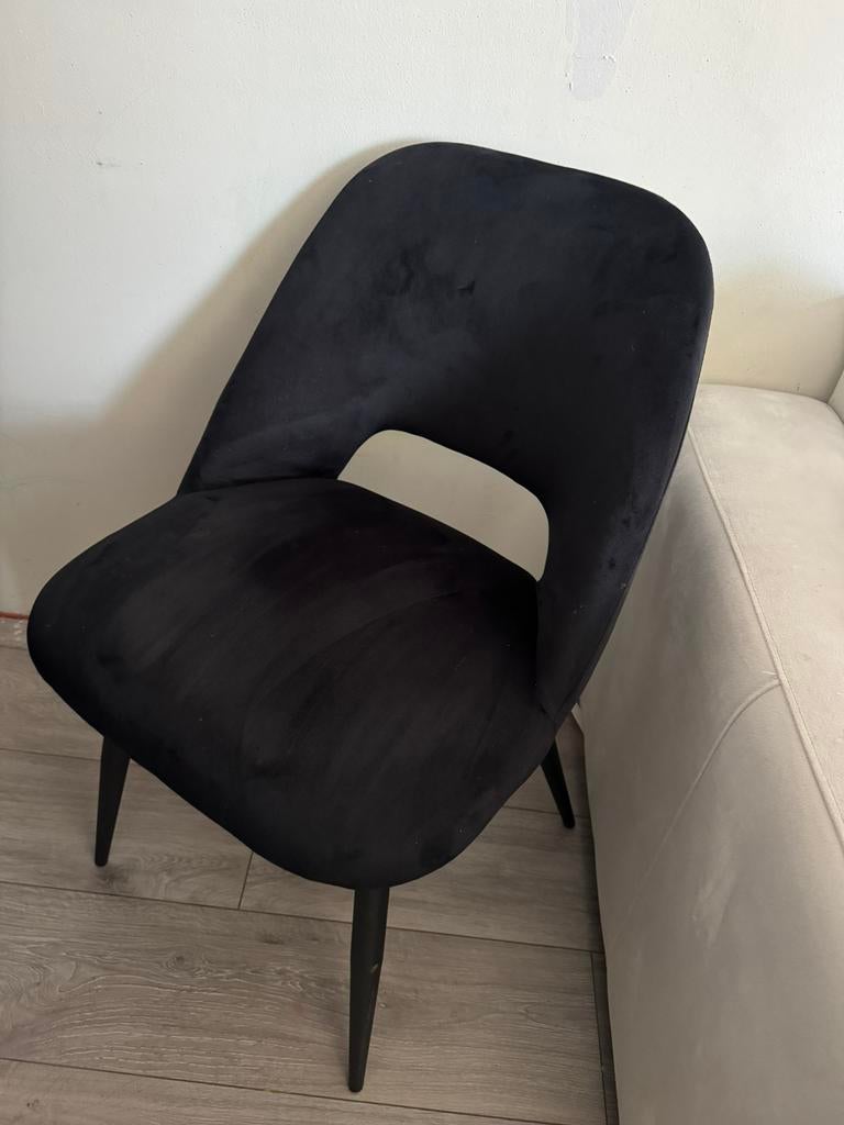 Kwantum Avignon eetstoelen, Huis en Inrichting, Ophalen of Verzenden, Zo goed als nieuw, Zwart, Vier